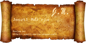 Jesztl Mária névjegykártya